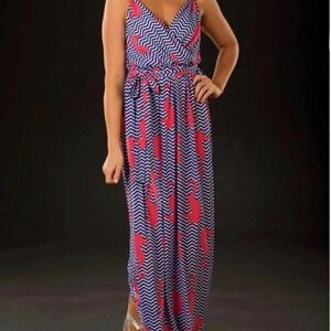 Tracy Negoshian Small Seahorse Rhianna Horsn' Around tank Chevron Dress